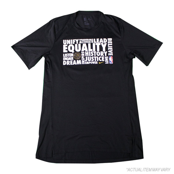 Brooklyn Nets Game Used #0 Black History Month Home Warm Up Black T-Shirt (MT)