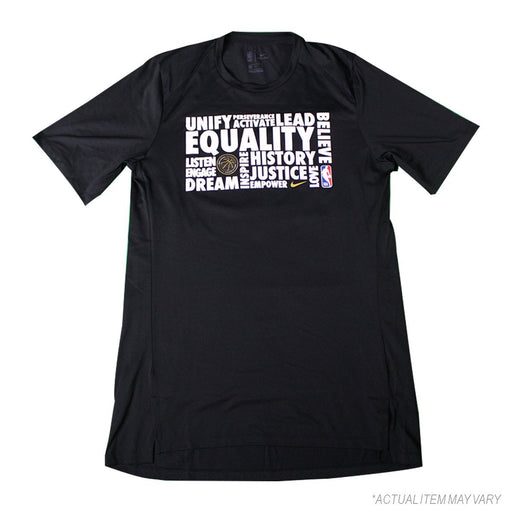 Timofey Mozgov Brooklyn Nets Game Used #20 Black History Month Road Warm Up Black T-Shirt (XXLT)