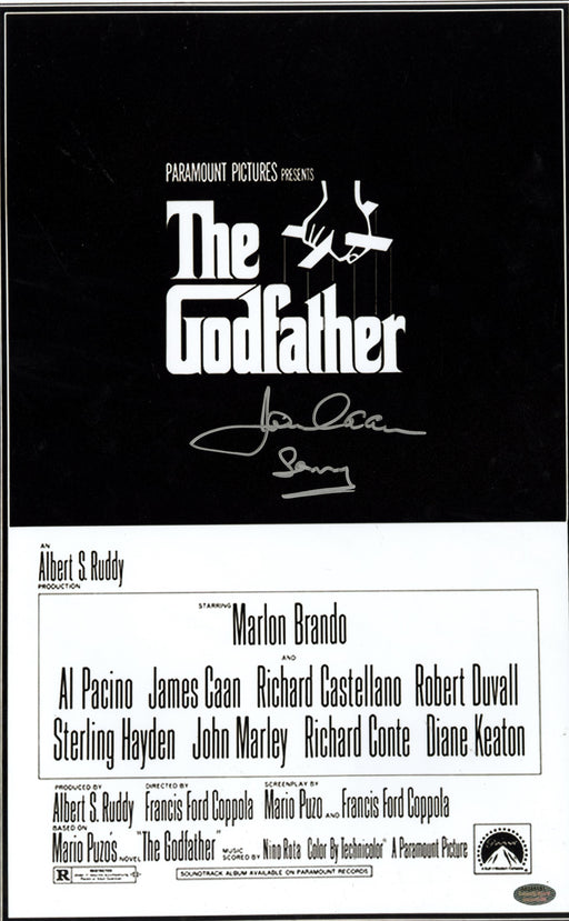 James Caan Signed Godfather 11x17 Poster w/ "Sonny" Insc