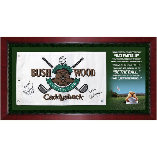 Caddyshack Movie Quotes Framed 16x32 Collage with Signed Caddyshack Movie Poster (Morgan, O'Keefe)