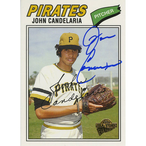 John Candelaria Signed 2005 Topps Card - Pirates - Smile/Hand in Glove