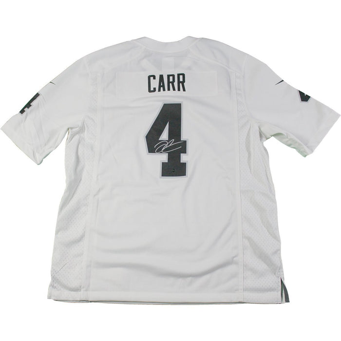 Derek Carr Signed Oakland Raiders White Replica Jersey