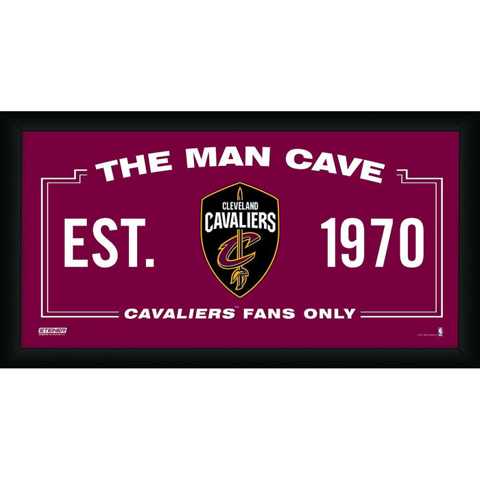 Cleveland Cavaliers Man Cave Sign 10x20 Framed Photo