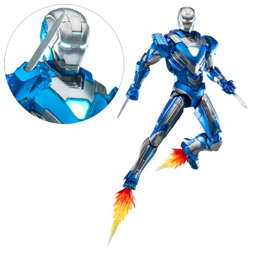 Iron Man 3 Mark 30 Blue Steel Die-Cast Metal Action Figure  