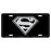 Superman Logo Stamped Metal License Plate                   