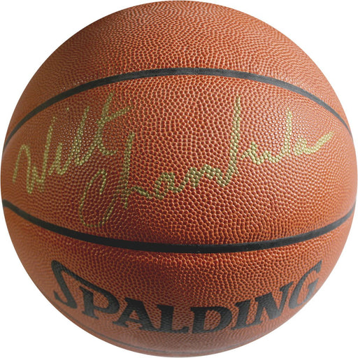 Wilt Chamberlain Signed Official Basketball JSA