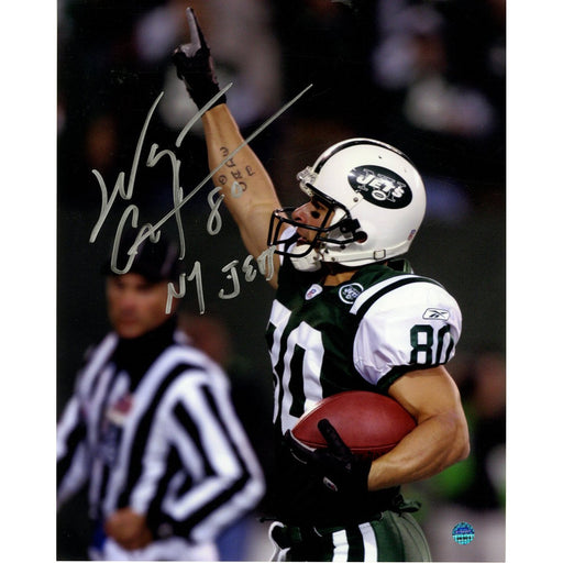 Wayne Chrebet Signed 8x10 Photo Point in Air w/ NY Jets Insc