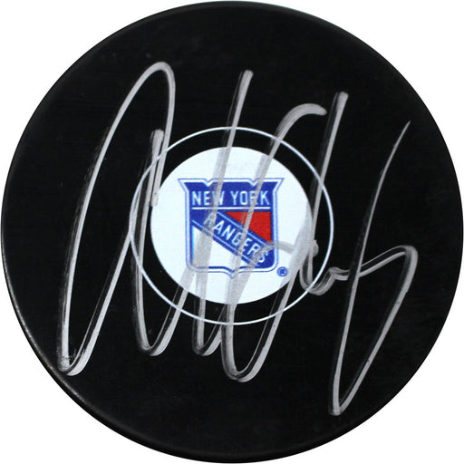 Adam Clendening Signed New York Rangers Puck (MSG)