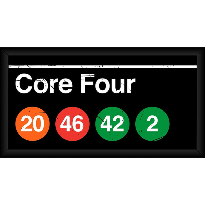 Core Four NYC Subway Station 10x20 Framed Collage