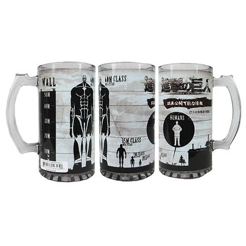 Attack on Titan Colossus Titan Stats 16 oz. Beer Mug        