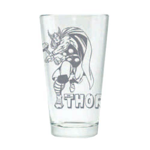 The Mighty Thor Hero Logo Etched Pint Glass                 