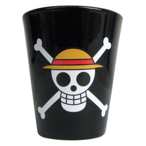 One Piece Straw Hat Pirates Jolly Roger Shot Glass          