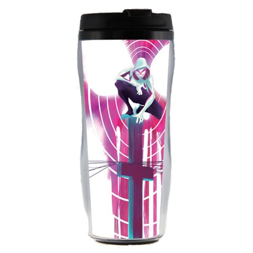 Spider-Man Spider-Gwen Phone Pole Plastic Travel Mug        