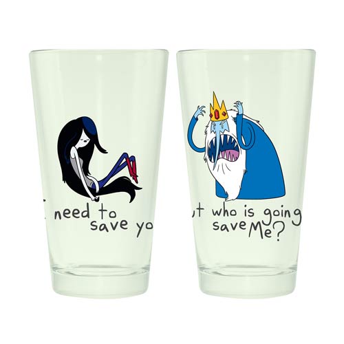 Adventure Time Marceline and Ice King 16 oz. Glass 2-Pack   