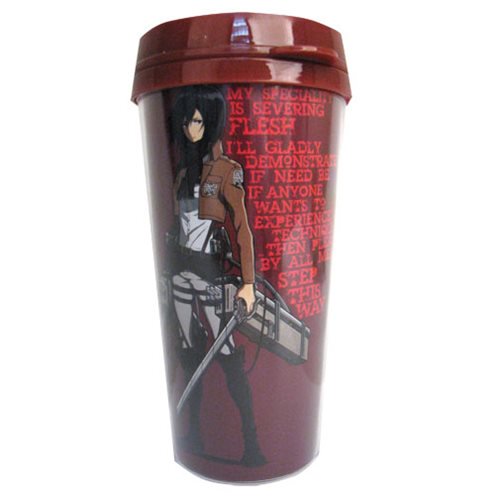 Attack on Titan Mikasa Step Right Up 16 oz. Travel Mug      