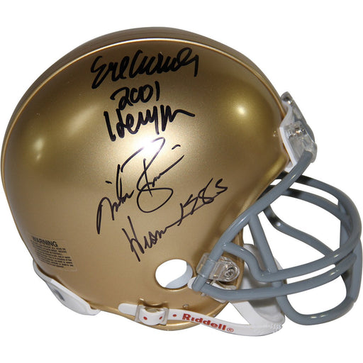 Mike Rozier & Eric Crouch Dual Signed Gold College Football's Best Mini Helmet w/ Heisman Years Insc.