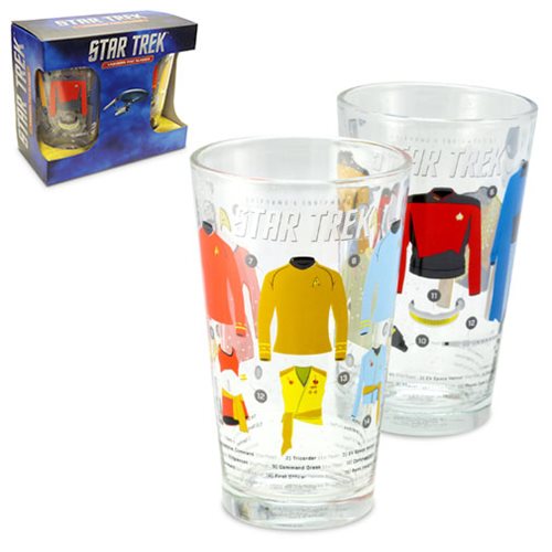 Star Trek Uniforms Pint Glass Set 2-Pack                    