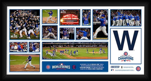 Chicago Cubs 2016 World Series Champions Photo Collection Framed 10x20 Photo