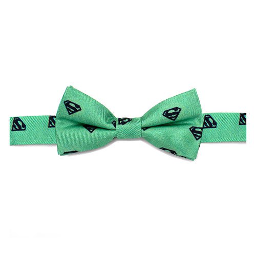 Superman Classic Shield Green Boys Silk Bowtie              