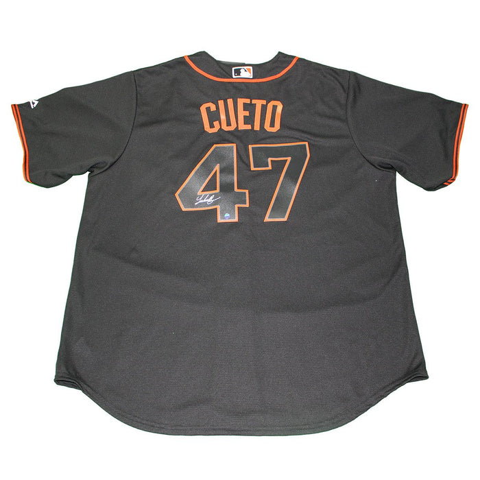 Johnny Cueto Signed Majestic San Francisco Giants Black Replica Away Jersey