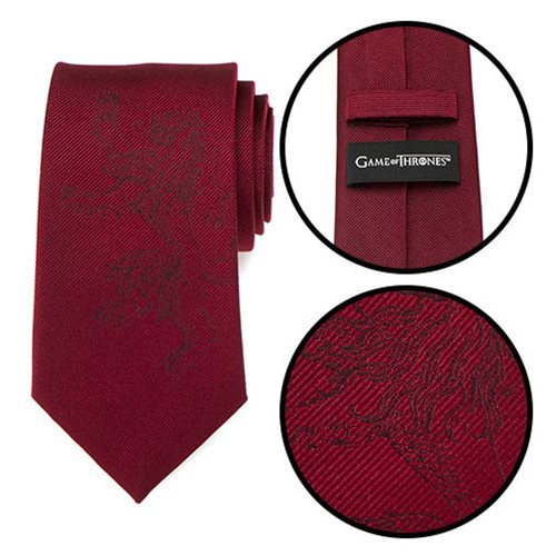 Game of Thrones Lannister Lion Red Men's Tie                