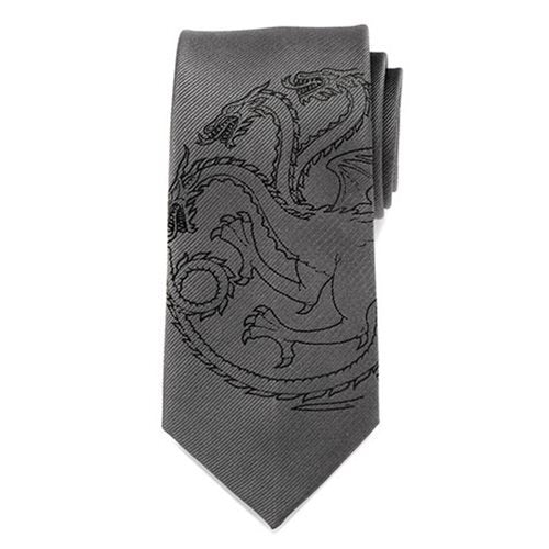 Game of Thrones Targaryen Dragon Gray Men's Tie             