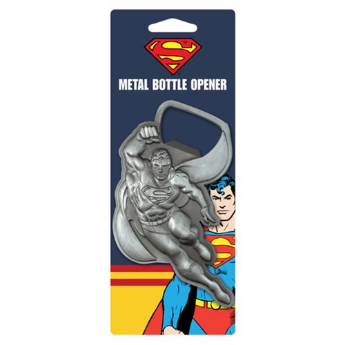 Superman In Flight Metal Bottle Opener                      