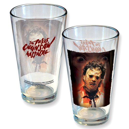 Texas Chainsaw Massacre Leatherface Close Up Pint Glass     