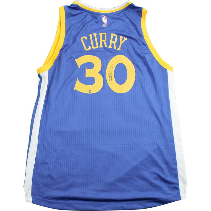 Stephen Curry Signed Golden State Warriors Blue Adidas Swingman Jersey