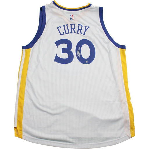 Stephen Curry Signed Golden State Warriors White Adidas Swingman Jersey