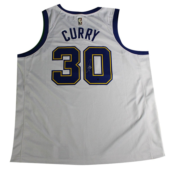 Stephen Curry Signed Golden State Warriors Nike White Fashion Current Player Hardwood Classics Swingman Jersey