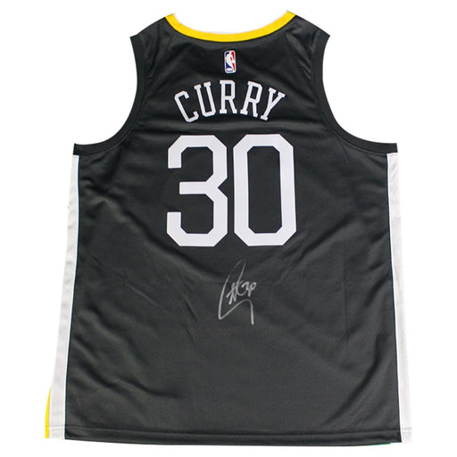 Stephen Curry Signed Golden State Warriors Nike Dri-FIT Men's 'The Town' Swingman Jersey - Grey (On Court Style with Rakuten logo)