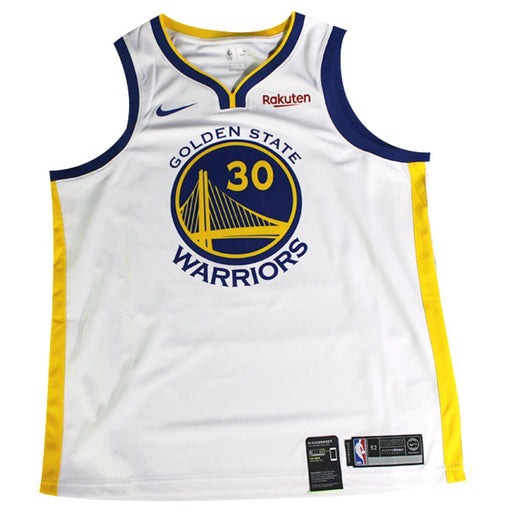 Stephen Curry Signed Golden State Warriors Nike Dri-FIT Men's Swingman Association Jersey - White (On Court Style with Rakuten logo)