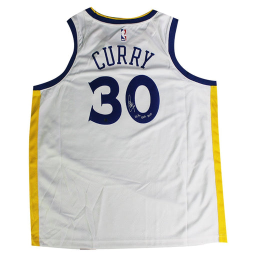 Stephen Curry Signed Golden State Warriors Nike White Swingman Jersey w/ "15-16 B2B MVP" Insc.