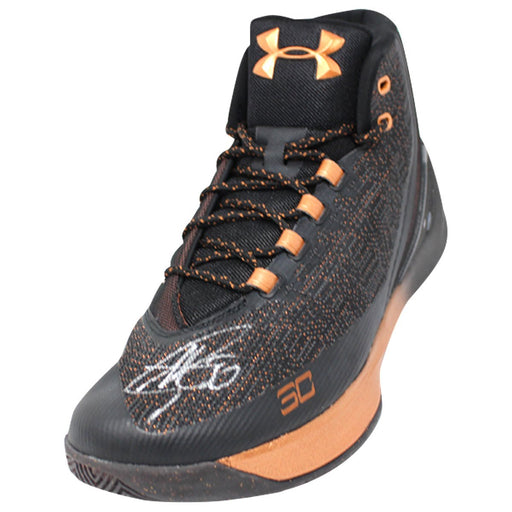 Stephen Curry Signed Black/Bronze Game Model Under Armor Curry 3 Shoe (Single)