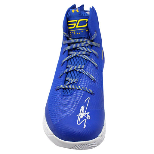 Stephen Curry Signed Blue Game Model Under Armour Curry 3 Shoe (Single)