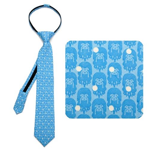 Star Wars Chewbacca Dot Blue Boys Zipper Silk Tie           