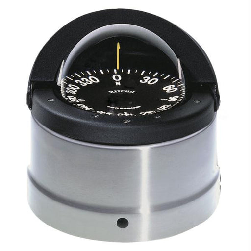 Ritchie DNP-200 Navigator Compass - Binnacle Mount - Polished Stainless Steel-Black