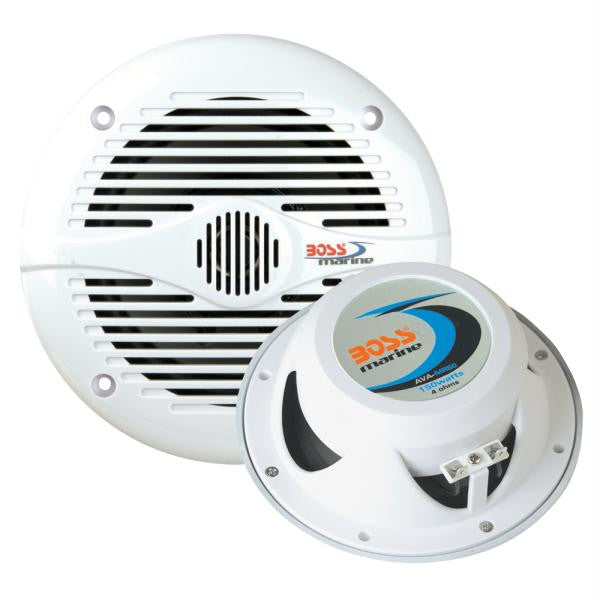 Boss Audio MR60W 6.5&quot; Round Marine Speakers - (Pair) White