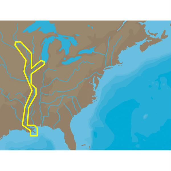 C-MAP NT+ NA-C040 - Mississippi River Delta-St Paul - Furuno FP-Card