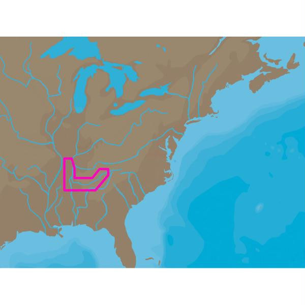 C-MAP NT+ NA-C041 - TN River Paducah-Knoxville - Furuno FP-Card