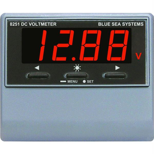 Blue Sea 8251 DC Digital Voltmeter w-Alarm