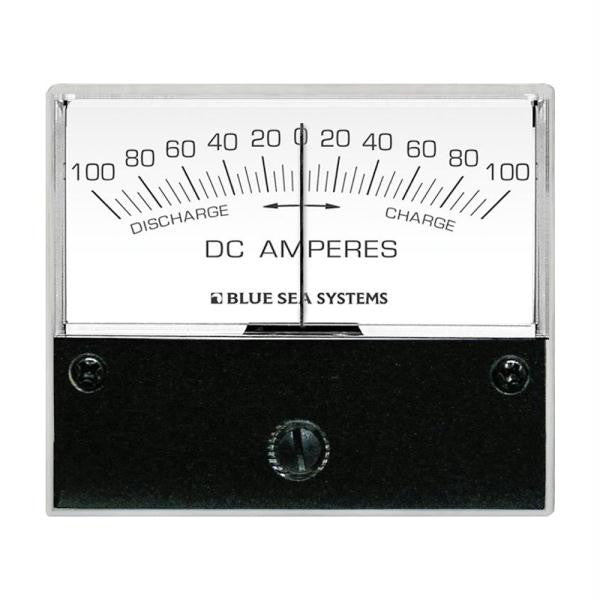 Blue Sea 8253 DC Zero Center Analog Ammeter - 2-3-4" Face, 100-0-100 Amperes DC