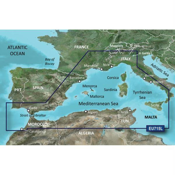 Garmin BlueChart&reg; g2 Vision&reg; - VEU715L - West Mediterranean - microSD&#153;-SD&#153;