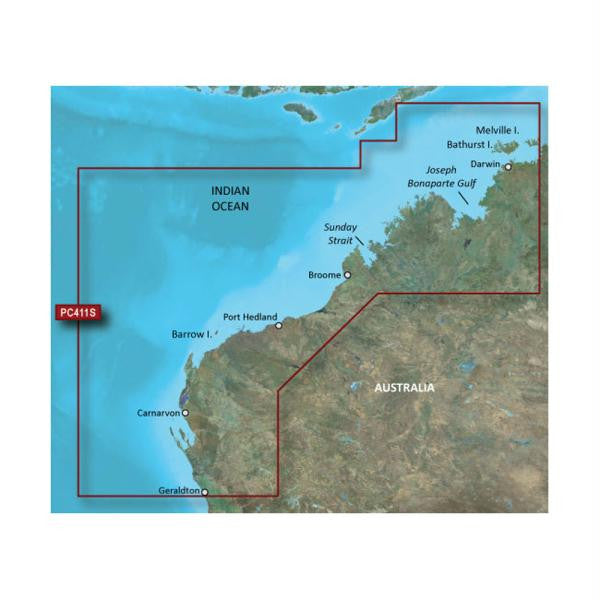 Garmin BlueChart&reg; g2 Vision&reg; - VPC411S - Geraldton - Darwin - microSD&trade;-SD&trade;