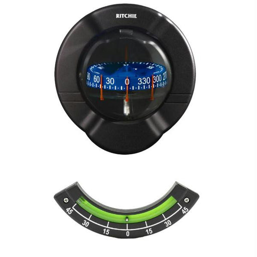 Ritchie SR-2 Venture Sail Boat Compass w-Clinometer - Bulkhead Mount - Black