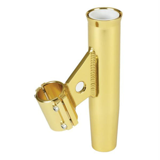 Lee's Clamp-On Rod Holder - Gold Aluminum - Vertical Mount - Fits 1.050&quot; O.D. Pipe