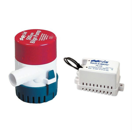 Rule 500 G.P.H. Bilge Pump w-Rule-A-Matic&reg; Plus&#153; Float Switch