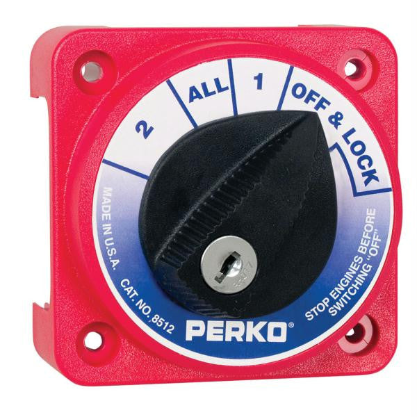 Perko Compact Medium Duty Battery Selector Switch w-Key Lock