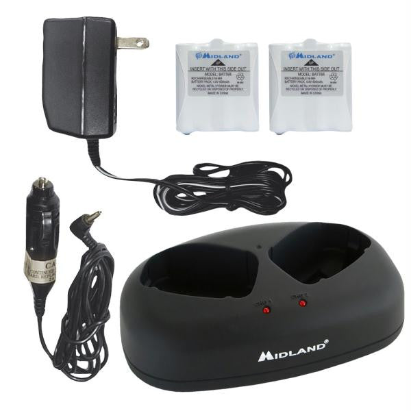 Midland AVP-6 Desktop Charger w-2 Rechargeable Batteries